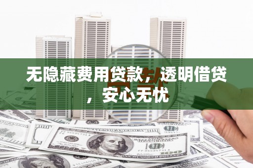 比如无隐藏费用贷款，透明借贷，安心无忧