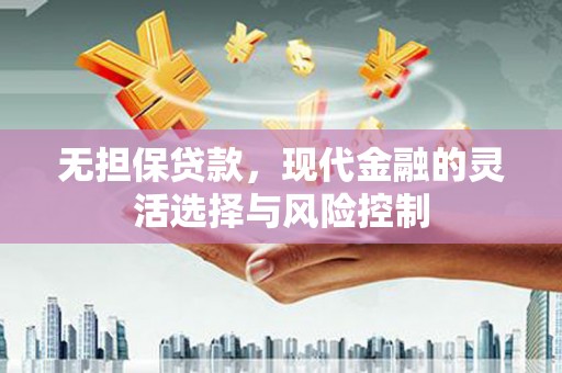 比如无担保贷款，现代金融的灵活选择与风险控制
