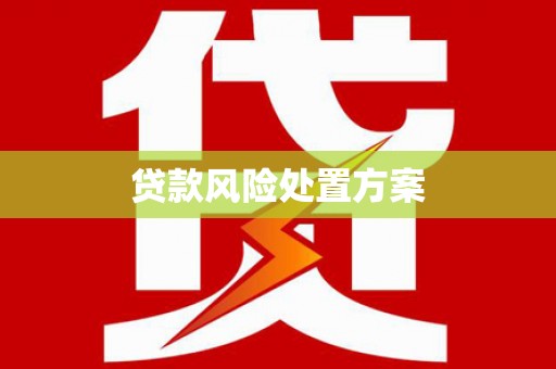 比如贷款风险处置方案