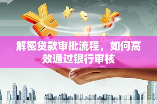 比如解密贷款审批流程，如何高效通过银行审核