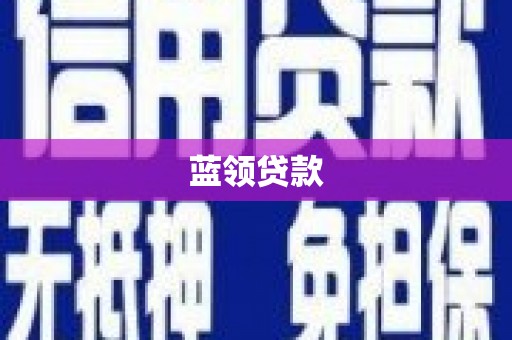 比如蓝领贷款
