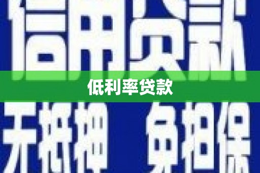 比如低利率贷款