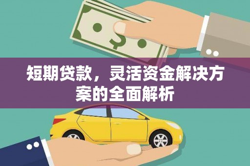比如短期贷款，灵活资金解决方案的全面解析