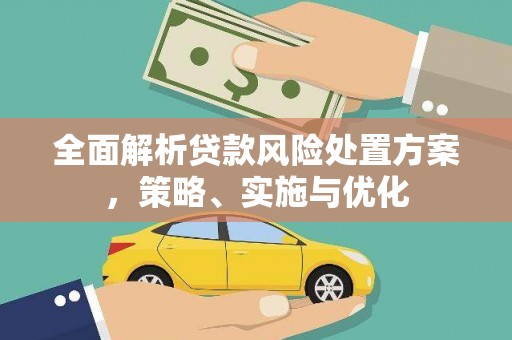 比如全面解析贷款风险处置方案，策略、实施与优化