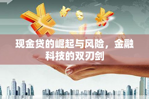 比如现金贷的崛起与风险，金融科技的双刃剑