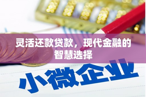 比如灵活还款贷款，现代金融的智慧选择