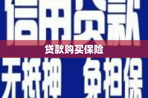 比如贷款购买保险