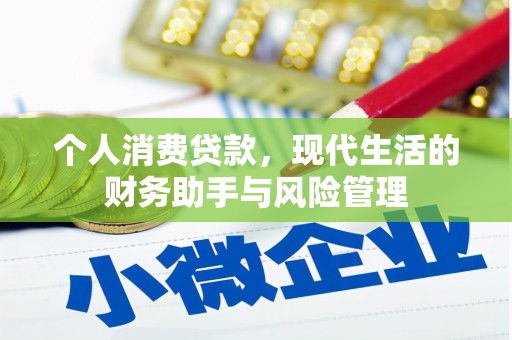 比如个人消费贷款，现代生活的财务助手与风险管理
