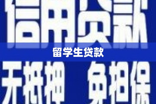 比如留学生贷款