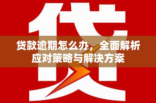 比如贷款逾期怎么办，全面解析应对策略与解决方案