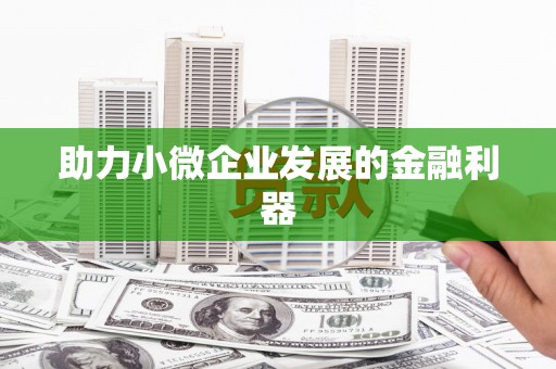 比如助力小微企业发展的金融利器