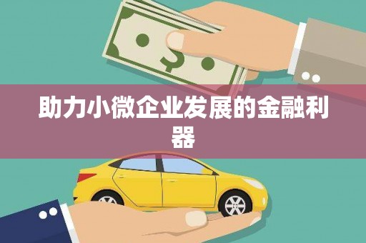 比如助力小微企业发展的金融利器