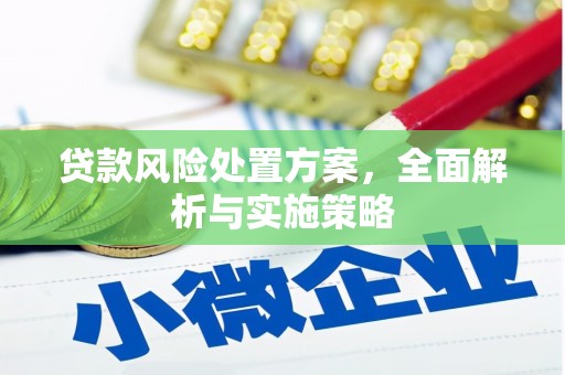 比如贷款风险处置方案，全面解析与实施策略